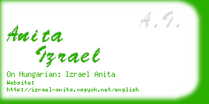 anita izrael business card